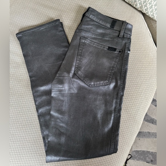 7 For All Mankind Silver Pants - Picture 1 of 6
